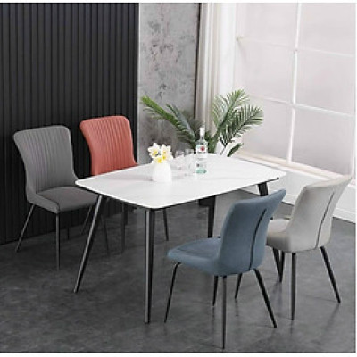 Bộ bàn ăn mặt đá phiến kèm ghế Sheraton