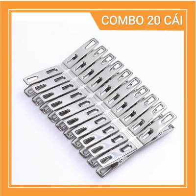 COMBO 5 Kẹp 9cm Miệng Lớn Kẹp Phơi Quần Áo Chăn Mền Inox Chống Gió