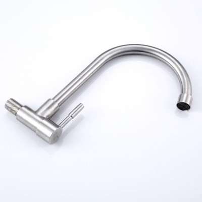 Vòi nước rửa chén bát xoay 360 độ, vòi nước inox 304 gắn tường 1 đường nước lạnh (bảo hành 12 tháng)