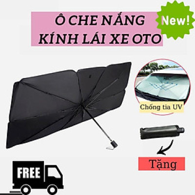 Dù Che Nắng Kính Lái Ô Tô, Ô Che Kính Lái Ô Tô Cao Cấp ( Tặng Kèm Bao Da ) - Chông Nắng, Tia UV Hiệu Qủa.