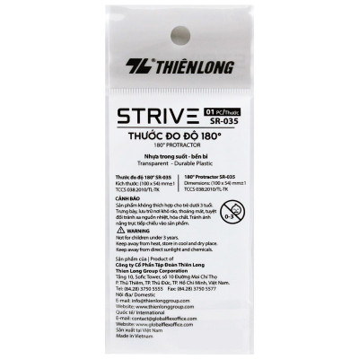 Thước Đo Độ Strive 180 - Thiên Long ST-035