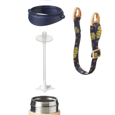 Bình uống nước Inox giữ nhiệt có ống hút và quai treo cho bé Tommee Tippee 350ml từ 18 tháng