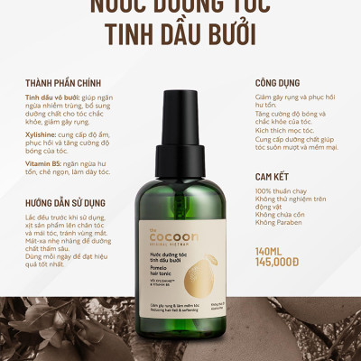 Nước dưỡng tóc tinh dầu bưởi Cocoon 140ml