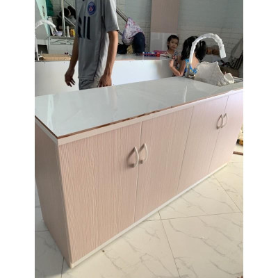 Tủ bếp nhựa đài loan có bồn rửa 164x80(TPHCM)