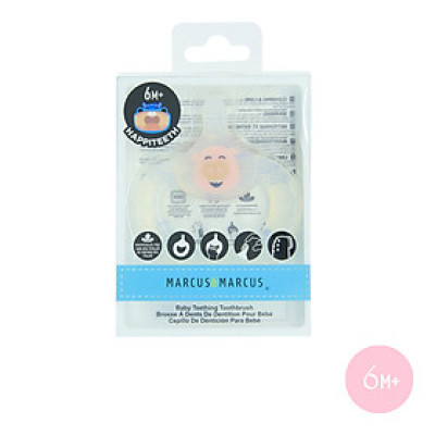 Bàn chải đánh răng kiêm gặm nướu silicon cho bé Marcus & Marcus, từ 6 tháng - Pokey