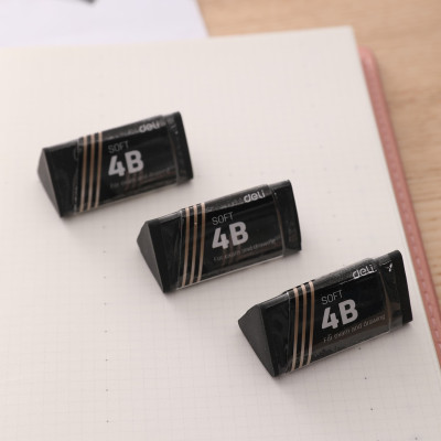 Tẩy 2B Deli, 40×19×19Mm, Đen - 30 Viên/Hộp - EH01720