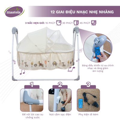 Nôi tự động cao cấp cho bé SG239