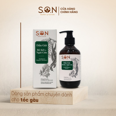 Dầu gội bồ kết & ngải cứu S.O.N giảm gàu ngứa và dầu nhờn, mềm mượt tóc