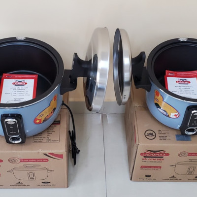 Nồi cơm điện công nghiệp 8.5L Ladomax có vỉ inox chống nấu cơm cháy, dùng cho quán cơm, nhà xưởng, căn tin-Hàng chính hãng