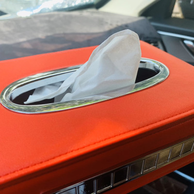 Hộp Khăn Giấy Da Cao Cấp Kèm Bảng Số Điện Thoại