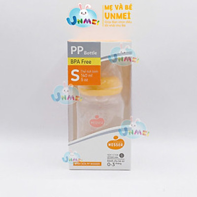 Bình sữa Wesser cổ hẹp PP 140ml