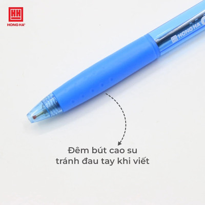 Hộp 12 Bút Semi-gel Hồng Hà dạng bấm đầu ngòi 0.5mm cho nét viết êm, trơn - 2469