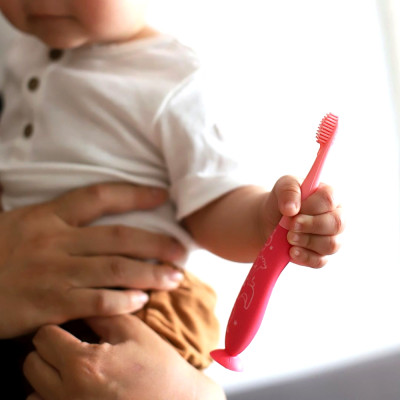 Đầu bàn chải silicon thay thế cho bé Marcus & Marcus - Hồng