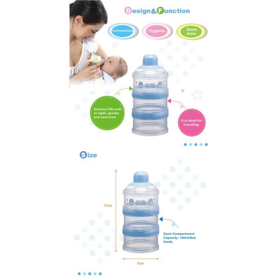 Hộp Chia Sữa Cho Bé KuKu Duckbill - 3 Ngăn