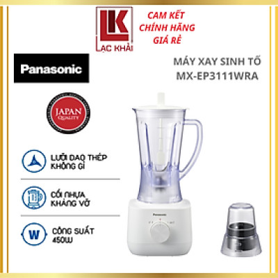 [2024] Máy xay sinh tố Panasonic MX-EP3111WRA- CS 450w, Lưỡi dao thép không gỉ - Kèm cối xay khô - Hàng chính hãng
