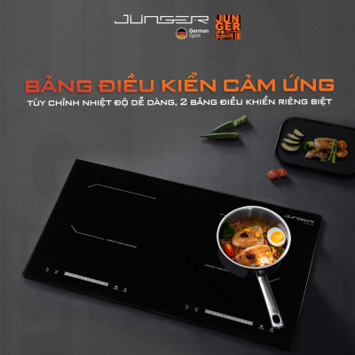 Bếp từ đôi JUNGER CEJ-200-II 4000W Inverter Hàng Chính Hãng Bảo Hành 36 Tháng