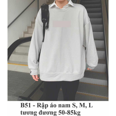 Rập Giấy A0 áo sweater form unisex B51 - bản vẽ