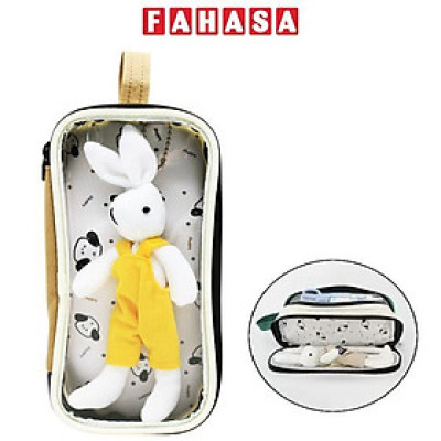 Bóp Viết Trong Suốt Kèm Thỏ Con - Shunde 9109 - Màu Vàng