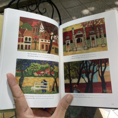 (Sách tranh bìa cứng có hộp đựng - in giấy Couche, in màu toàn bộ +16 bưu thiếp) - HÀ NỘI TÔI YÊU - HA NOI MY LOVE - NXB Phụ Nữ