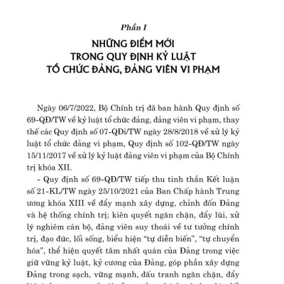 Hỏi - đáp về xử lý vi phạm kỷ luật của Đảng (bản in 2024)