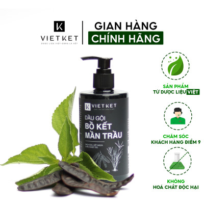 Dầu Gội Bồ Kết Mần Trầu VIETKET 320ml - Sạch gàu, hết ngứa, chắc khoẻ tóc