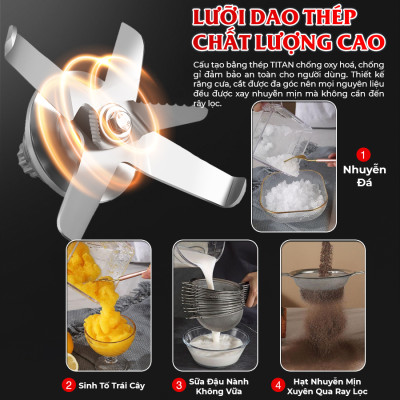 Máy xay công suất lớn OKACHI JP-B22 2200W (màu đỏ) - Hàng chính hãng