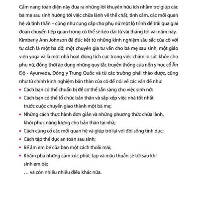 Suối Nguồn Tươi Trẻ Cho Mẹ Sau Sinh