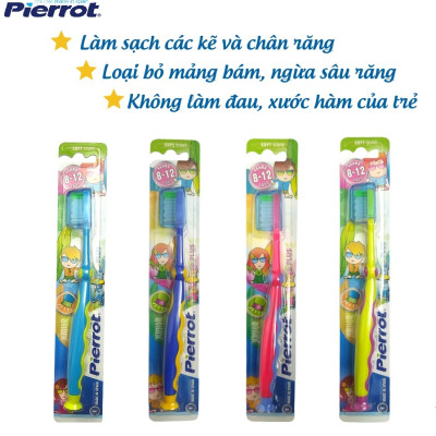 [ Mua 2 tặng 1 set kit ] Bàn chải đánh răng trẻ em siêu mềm PIERROT JUNIOR PLUS