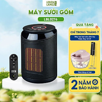 Máy sưởi mini Lebenlang LBL0279, quạt sưởi gốm điện tự ngắt tiết kiệm điện không đốt oxy, an toàn cho gia đình - hàng chính hãng