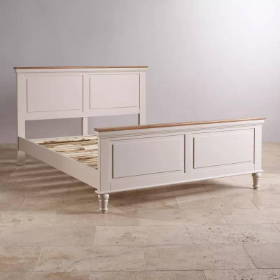 Giường Đôi Shay Gỗ Sồi Ibie - Trắng