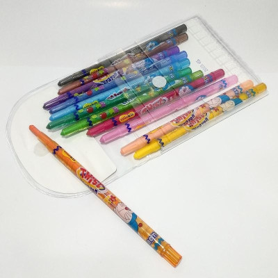 Bút Sáp Vặn Tcr-C04/Do (12 Màu)