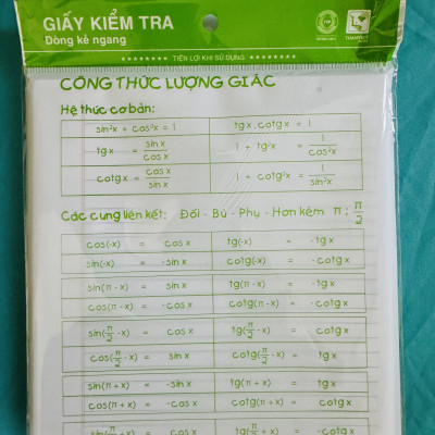 Tuanviet Books Giấy kiểm tra Kẻ ngang dành cho học sinh (Cấp 1,2,3)