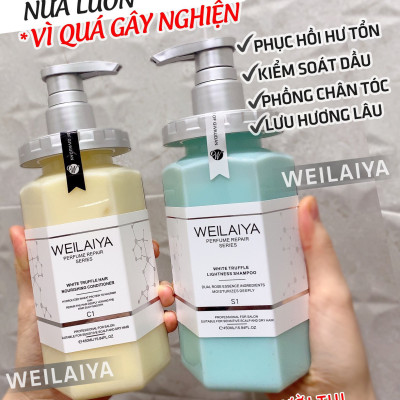 Combo 3 cặp Dầu gội xả phục hồi đa tầng nấm Truffle Weilaiya hương nước hoa - chăm sóc tóc và da đầu