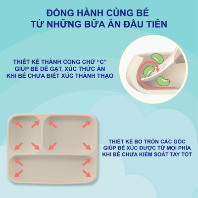 Đồ dùng ăn dặm RICHELL Nhật chất liệu Platinum Silicone | Baby