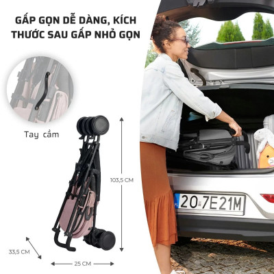 Xe đẩy Kinderkraft SIESTA cho bé từ 6 tháng đến 22kg - Chính hãng