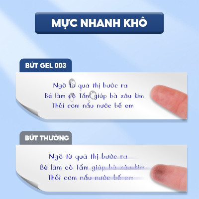 Bút Gel Quick Dry 0.5 mm - Thiên Long GEL-033 - Mực Xanh