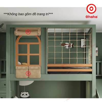 [Miễn phí lắp đặt & vận chuyển] Giường tầng trẻ em thông minh cao cấp 2 tầng Ohaha - GTCC028