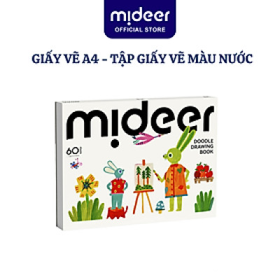 Giấy vẽ A4, tập giấy vẽ màu nước cứng dày Mideer Doodle Drawing Book