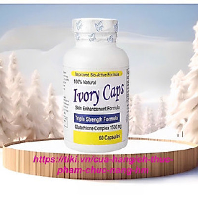 Viên  uống trắng da Ivory Caps Glutathione 1500mg của Mỹ - Lọ 60 viên