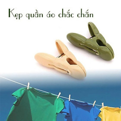 Vỉ 20 kẹp quần áo chất liệu nhựa, hình củ lạc - siêu bền, tiện dụng - Hàng Việt Nhật
