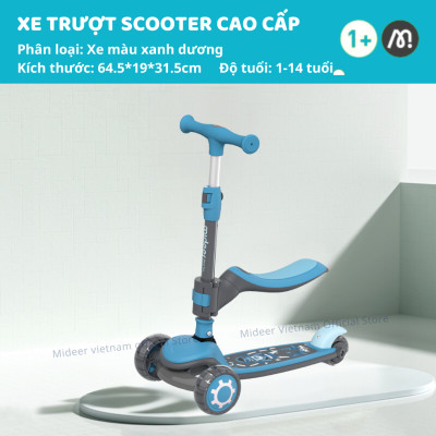 Xe Trượt Scooter Mideer Cao Cấp  gấp gọn có ghế ngồi cho bé