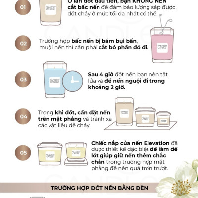 Nến ly vuông Elevation Yankee Candle size S - Sea Minerals (96g)