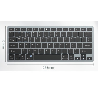 Bàn phím không dây mini W159 - pin sạc - đa kết nối bluetooth 5.0 + 3.0 + Usb wireless 2.4G hàng nhập khẩu