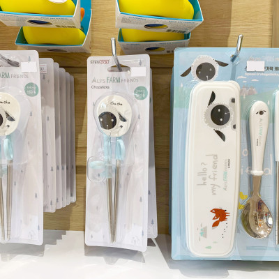 Bộ muỗng đũa tập ăn STENLOCK cho bé (Chính hãng Hàn Quốc)