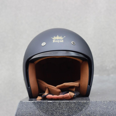 Nón bảo hiểm 3/4 ROYAL M139 có kính âm màu ĐEN NHÁM