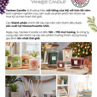 Nến ly vuông Elevation Yankee Candle size S - Exotic Bergamot (96g)