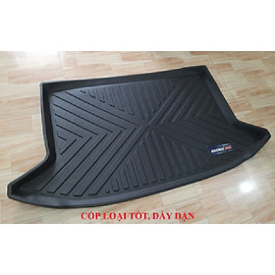 Thảm lót cốp xe ô tô Hyundai Kona 2012 - 2017 nhãn hiệu Macsim chất liệu TPV cao cấp màu đen(DT007