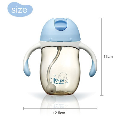 BÌNH UỐNG NƯỚC ỐNG HÚT CÓ TAY CẦM KUKU NHỰA PPSU KU5486 - 200ML