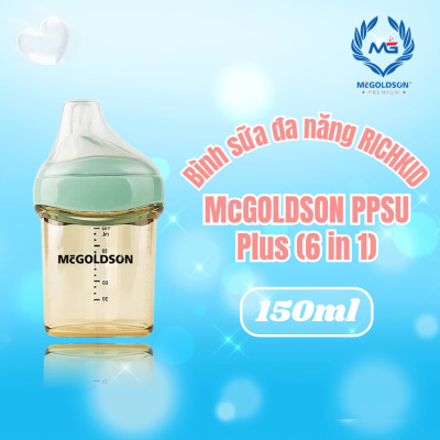 Bình sữa đa năng RICHKID-McGOLDSON PPSU Plus (6 in 1) 150mL