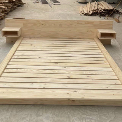 Giường ngủ gỗ CT15 Juno Sofa màu vàng nhạt 